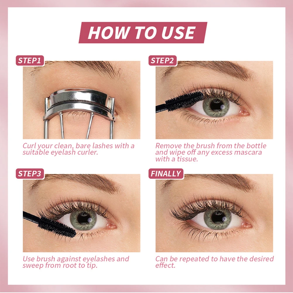 Natural Curling Mascara Quick Dry Smudge-proof Eyelash Cream For Party