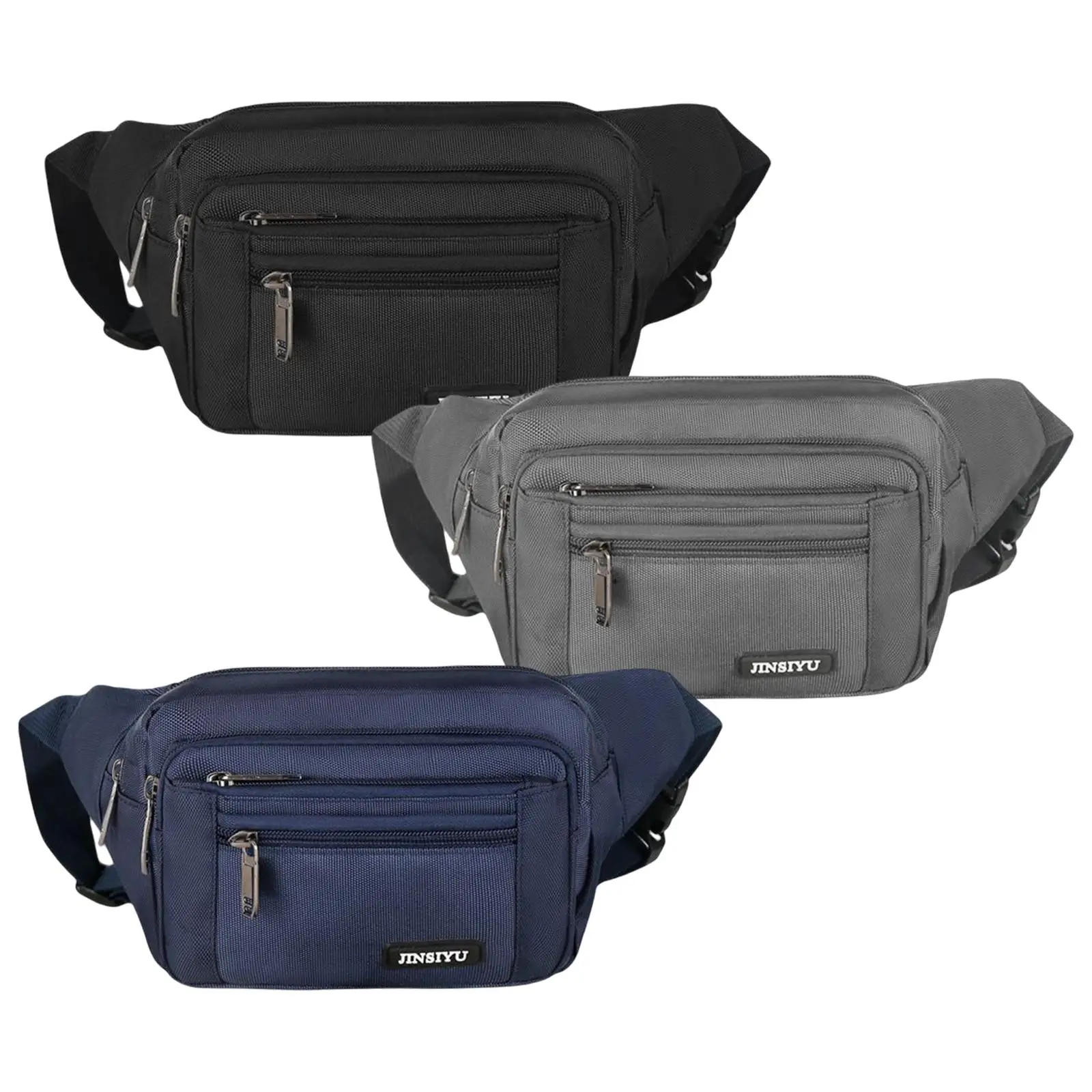 Waist Pouch Bum Bag Abrasion Resistant 5 Pockets for Running Hiking Men