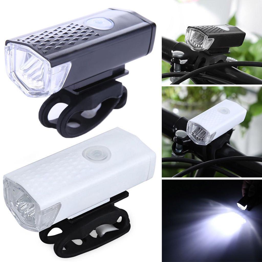 Bicycle Light IPX6 Waterproof Bike Front Rear Light 300 Lumen Cycling Handlebar Bike Flashlight Headlight USB Rechargeable Lamp