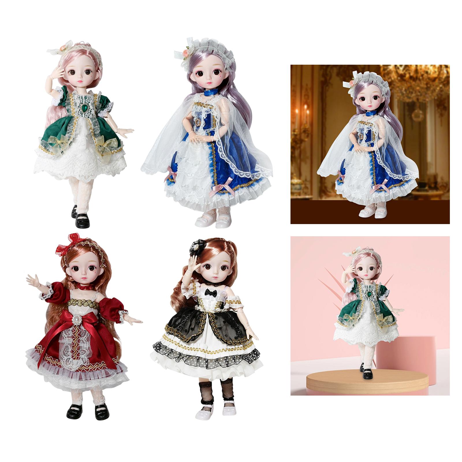 1/6 BJD Doll Delicate Makeup with Wig Change Clothes Movable Joint Variety of Shapes Dress SD Girl Doll for Cosplay Gift