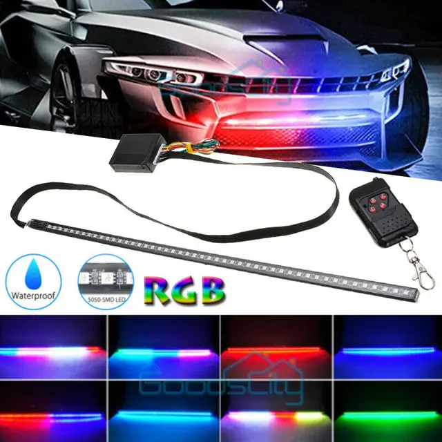 22 Inch 48 LED RGB Knight Rider Scanner Flash Car Strobe 7 Color Light Kit  Strip Paoma Breathing Light - AliExpress