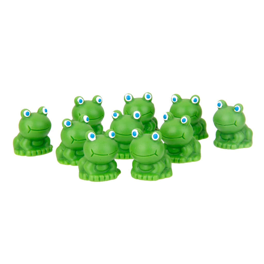 MagiDeal 10Pcs Garden Decor Bonsai Miniature DIY Craft Resin Frog Shelf Display Ornament