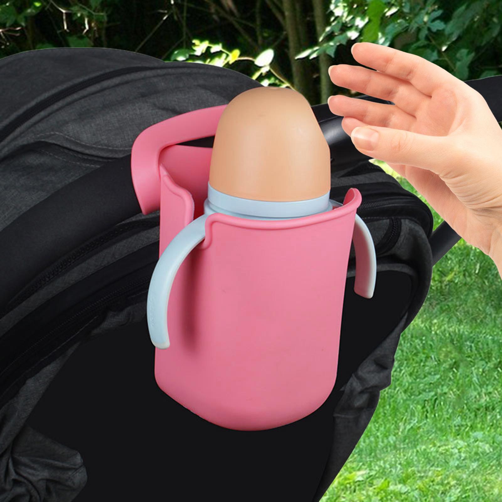 Bike Cup Holder Keys Bike Water Bottle Holder Silicone Stroller Cup Holder for Pushchair Stroller Tricycle Picnic Lawn Chairs