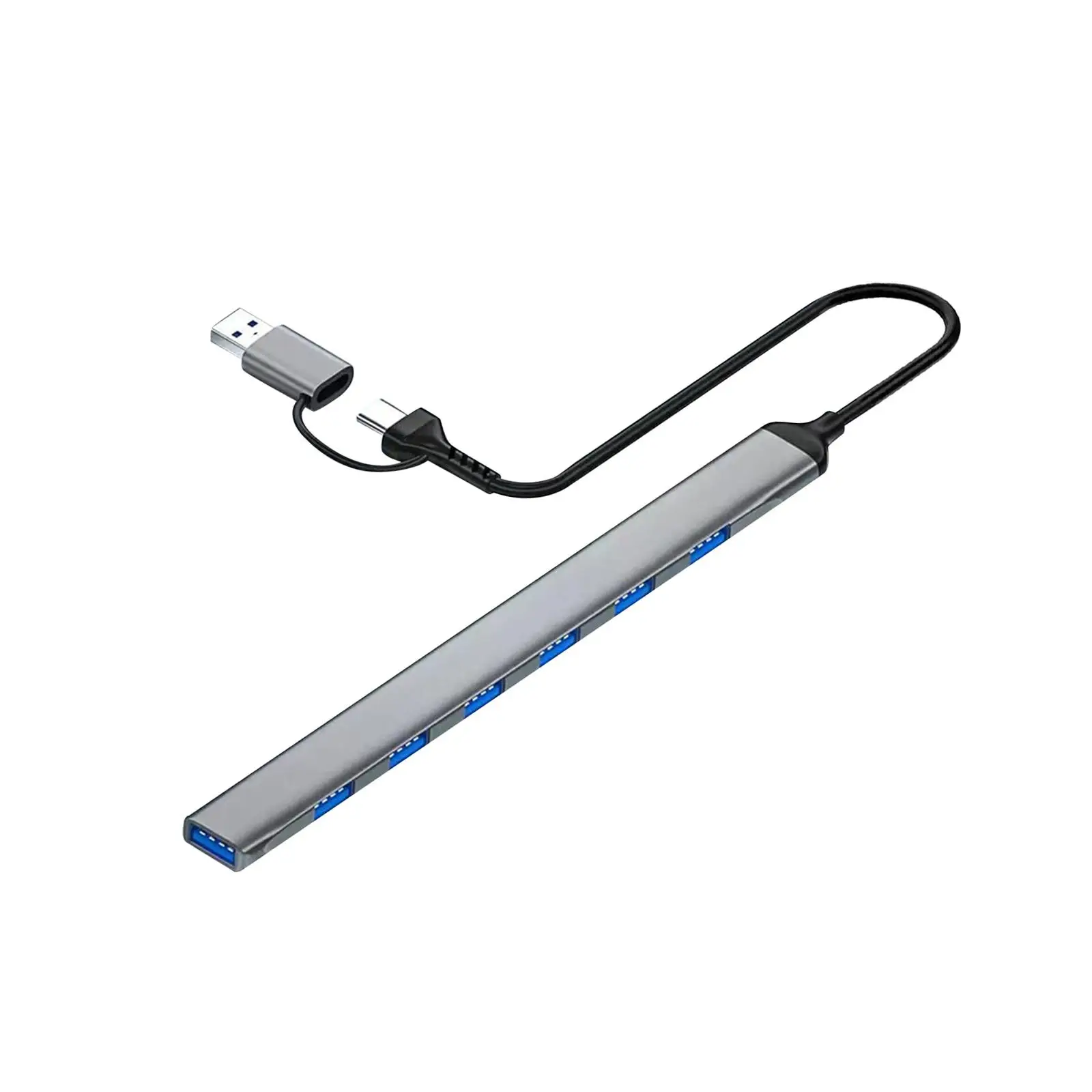 USB 3.0 Hub Stable Laptop Docking Station Audio Output Laptop Splitter Aluminum Alloy Plug and Play USB Docking Station