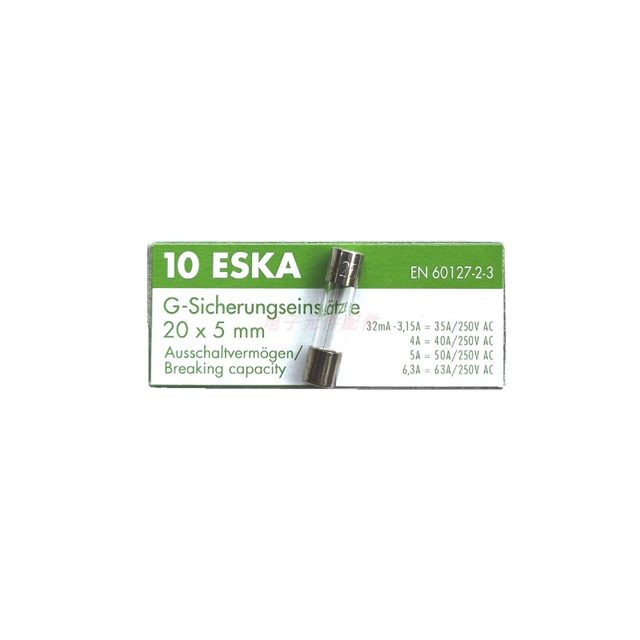 Fusible 2A céramique retardé 5x20mm 250VAC ESKA