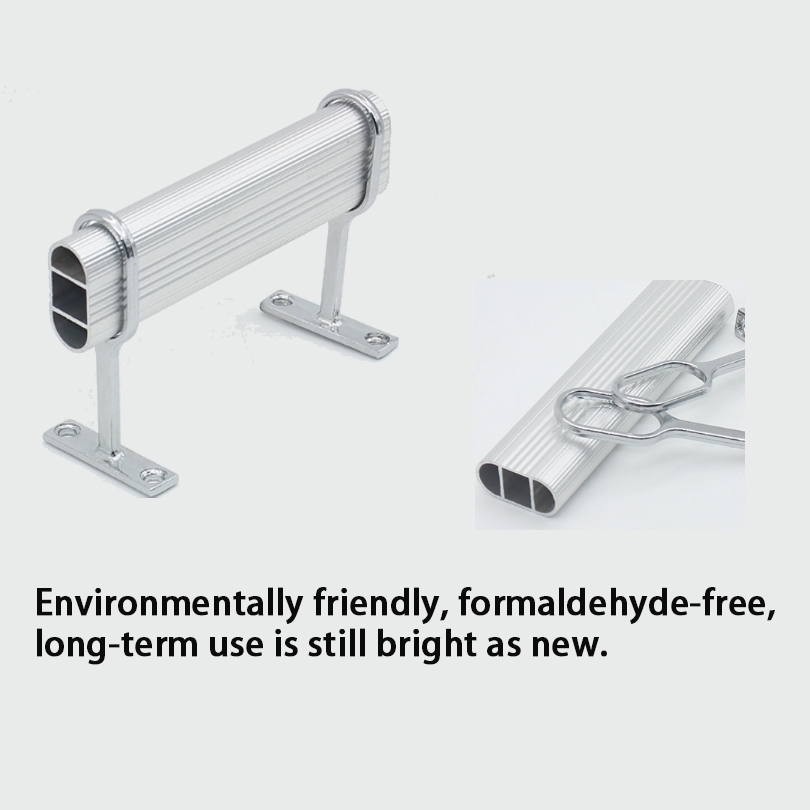 Description Picture 5 of item10pcs Zinc Alloy Curtain Flange Rod Holder with Screws Rail Rod Support Socket Closet Pole Sockets for Home Wardrobe