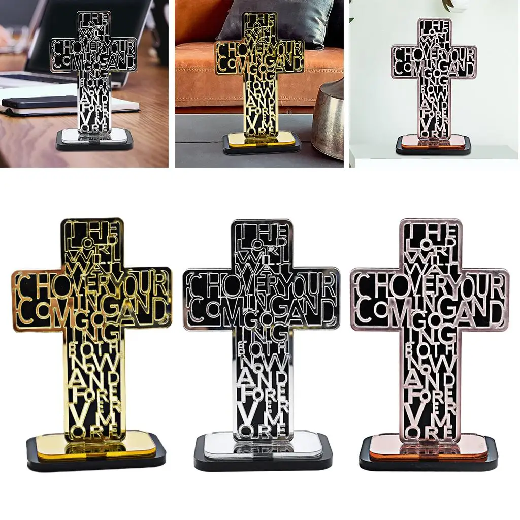 Scripture Cross Sculpture Chapel Decoration Articles Prayer Antique