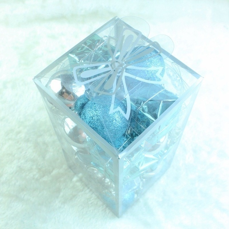 32 Pcs/set Lake Blue Christmas Lotto Pack Pendant Christmas Tree Ornaments Christmas Pendant