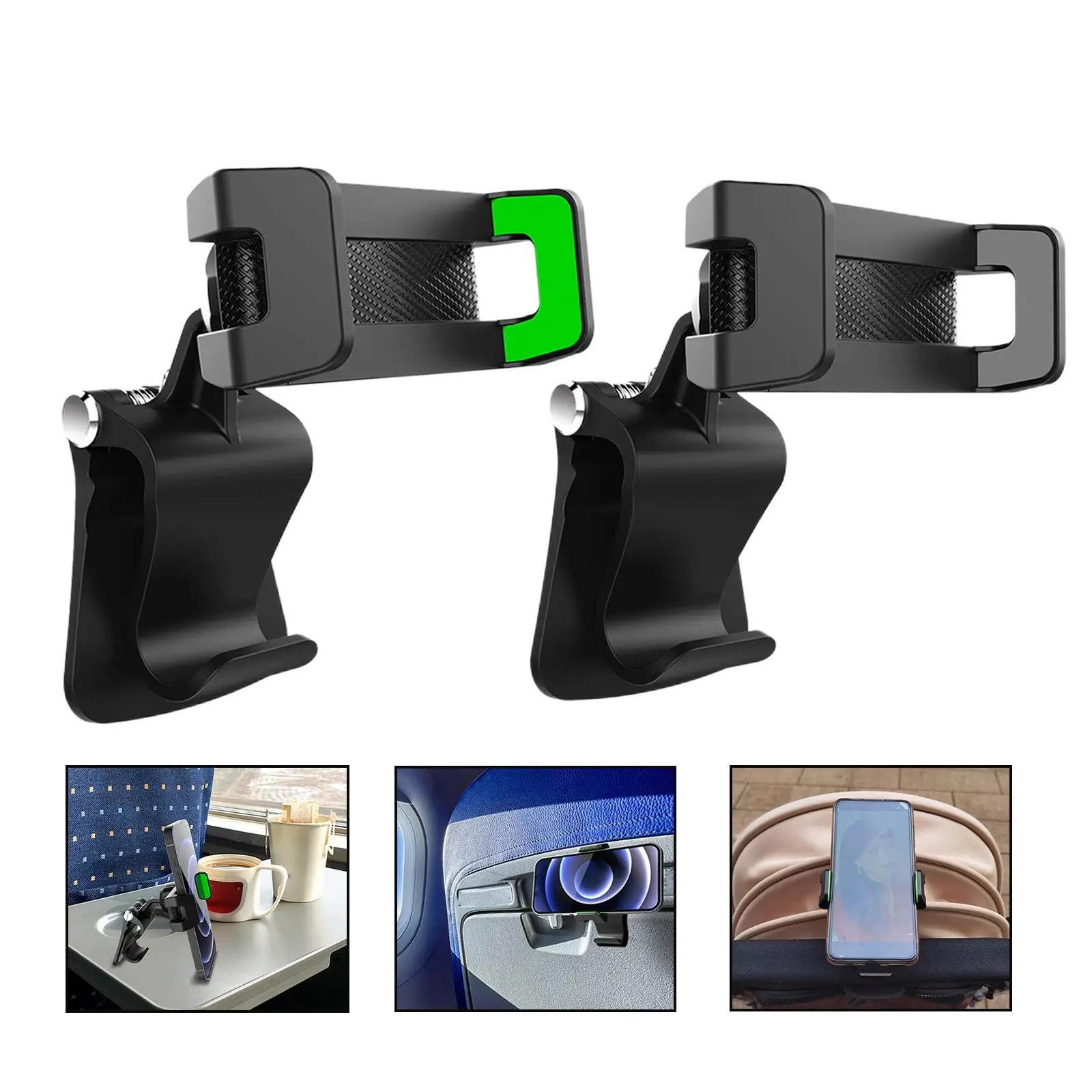 Universal Cell Phone Mount Holder with Clip On Clamp for Most Smartphones Stand Fits for Huawei P30 P20 Desks Car Sun Visor
