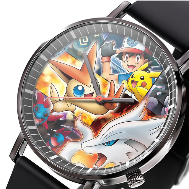 Pastele Eevee Evolutions Pokemon Watch Custom Unisex Black Quartz Watch  Premium Gift Box Watches