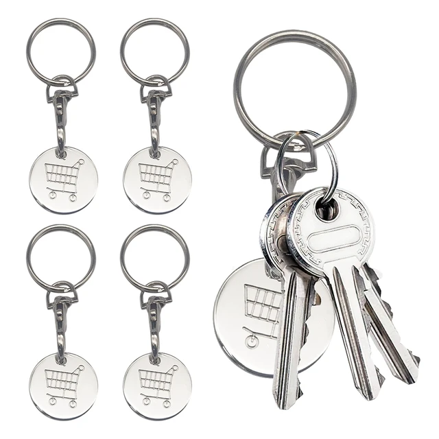 2Pcs Ring für Schlüssel Keychain Metall Aluminium Legierung Schwarz  Warenkorb Token Schlüsselanhänger Münze Halter Zubehör Decor Schlüsselring  Haken - AliExpress