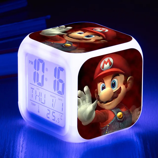 Retro Super Mario Bros. Nintendo Timess Mini Mario Alarm Clock