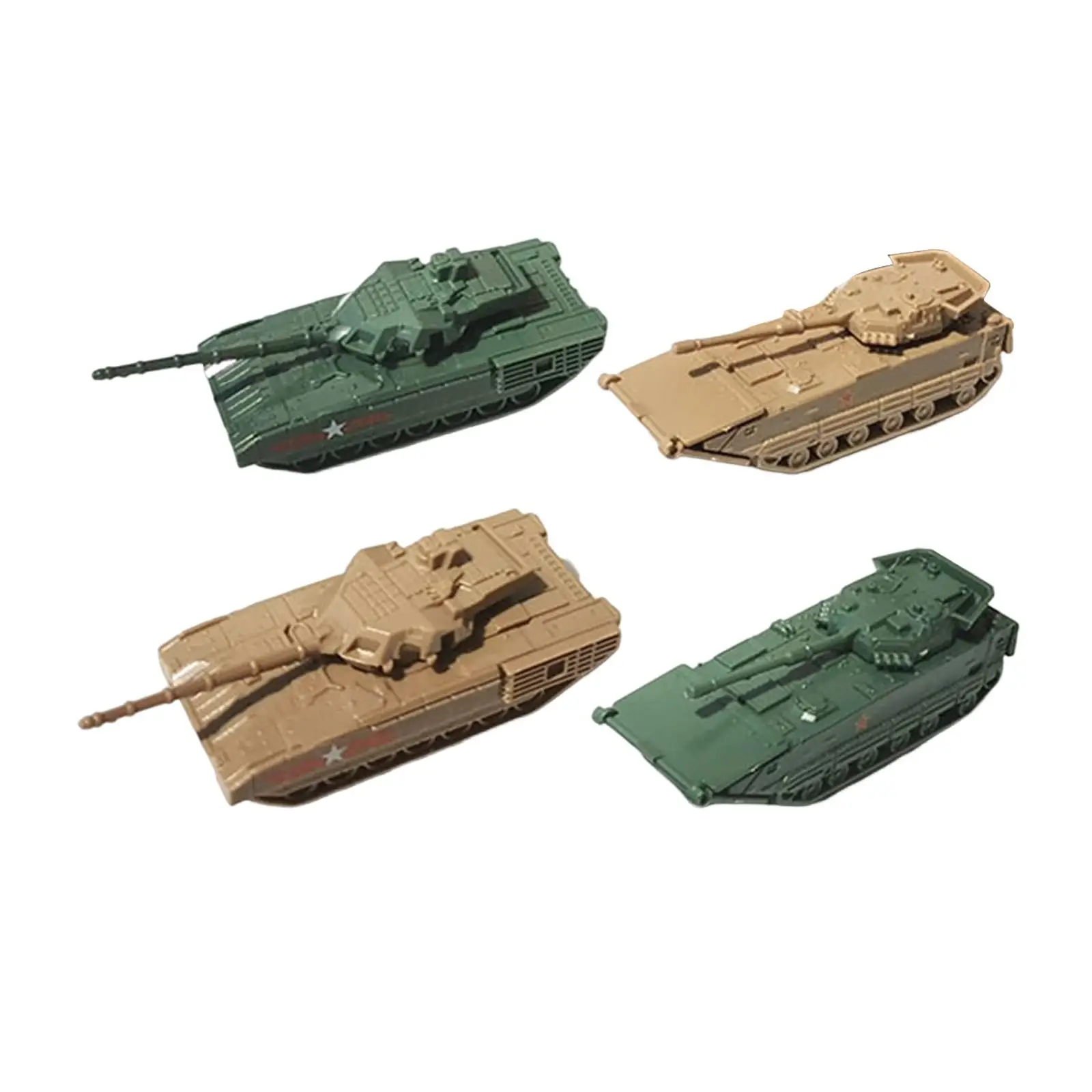 4 Pieces Tank Model Kit 4D Puzzles Tank Model collection Action Model Collection Model for Game Activity Party Birthday