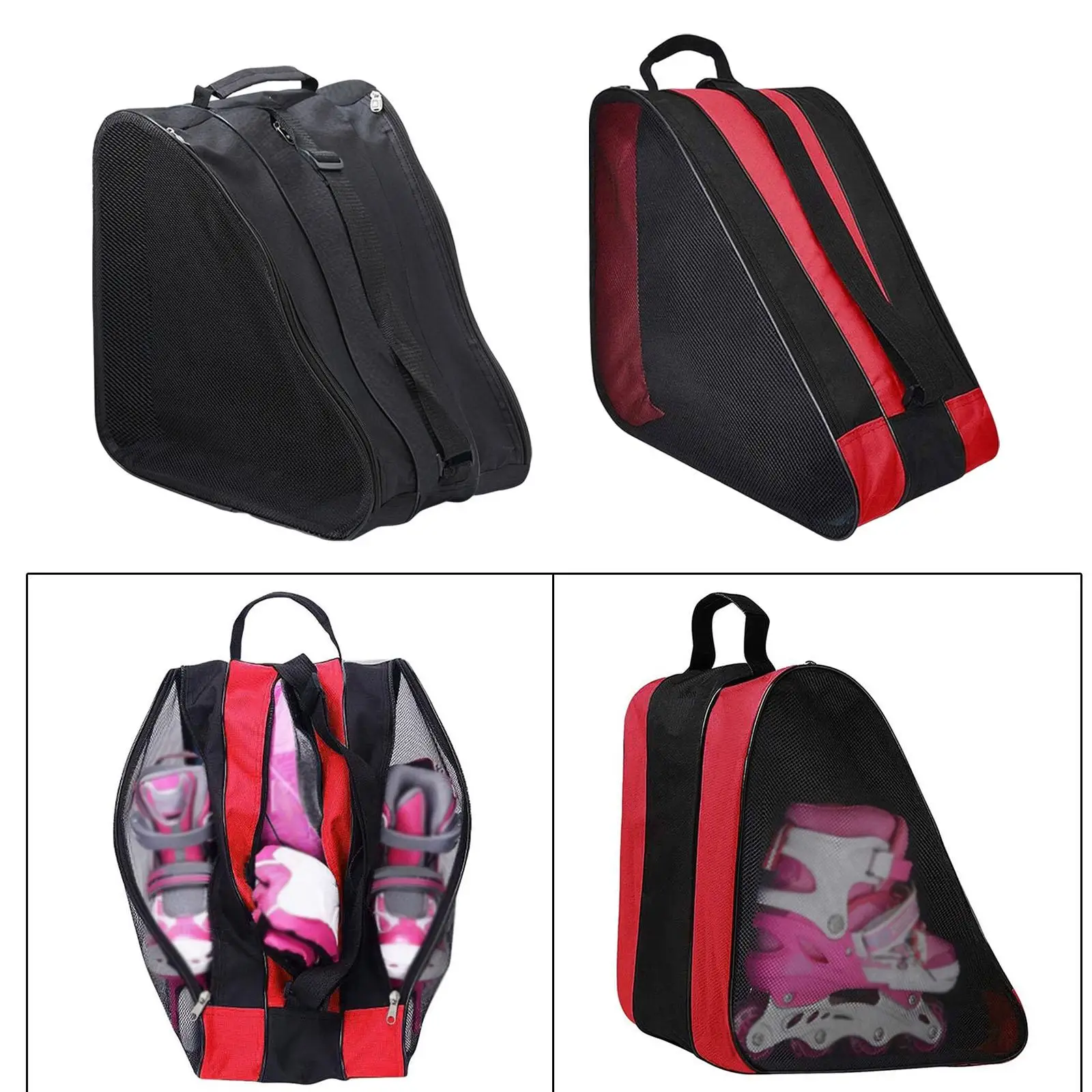 Breathable Skating Shoes Bag Ice Skating Bag Carrier Oxford Cloth Accessories Shoulder Strap Backpack Case for Sports Adult Kid