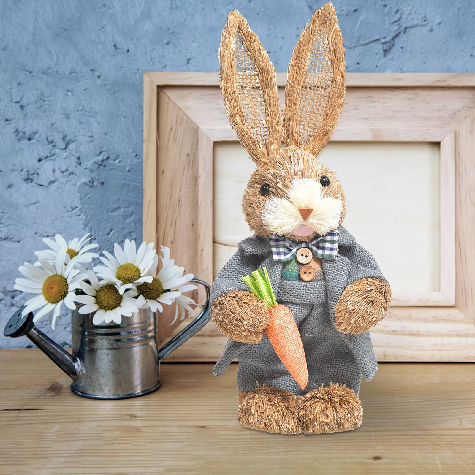 Соломенные кролики украшение креативная имитация кроликов украшение  искусство фотография яркий подарок для детей | AliExpress