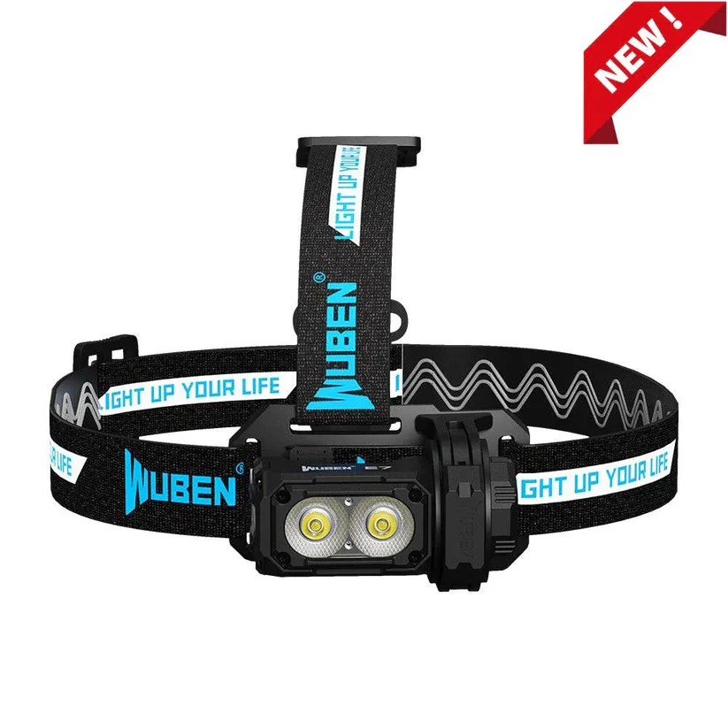 Wuben E7 1800Lumens Ultra-Compact and Lightweight Headlamp&Flashlight Recheargeable Troch Light(Black Cold White:5000K)