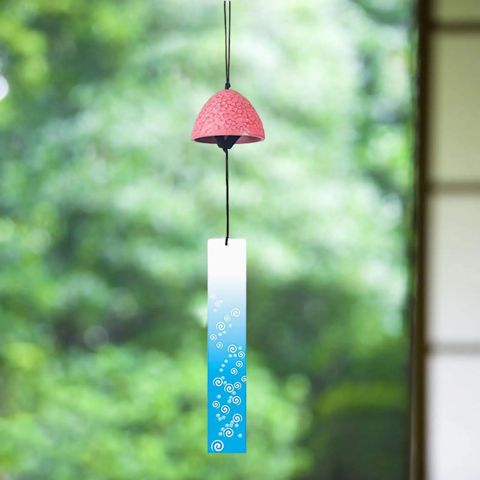 Japanese Wind Chime Traditional Vintage with Wind Catcher Metal Windchime Windbell for Courtyard Outside Farmhouse Indoor Decor
