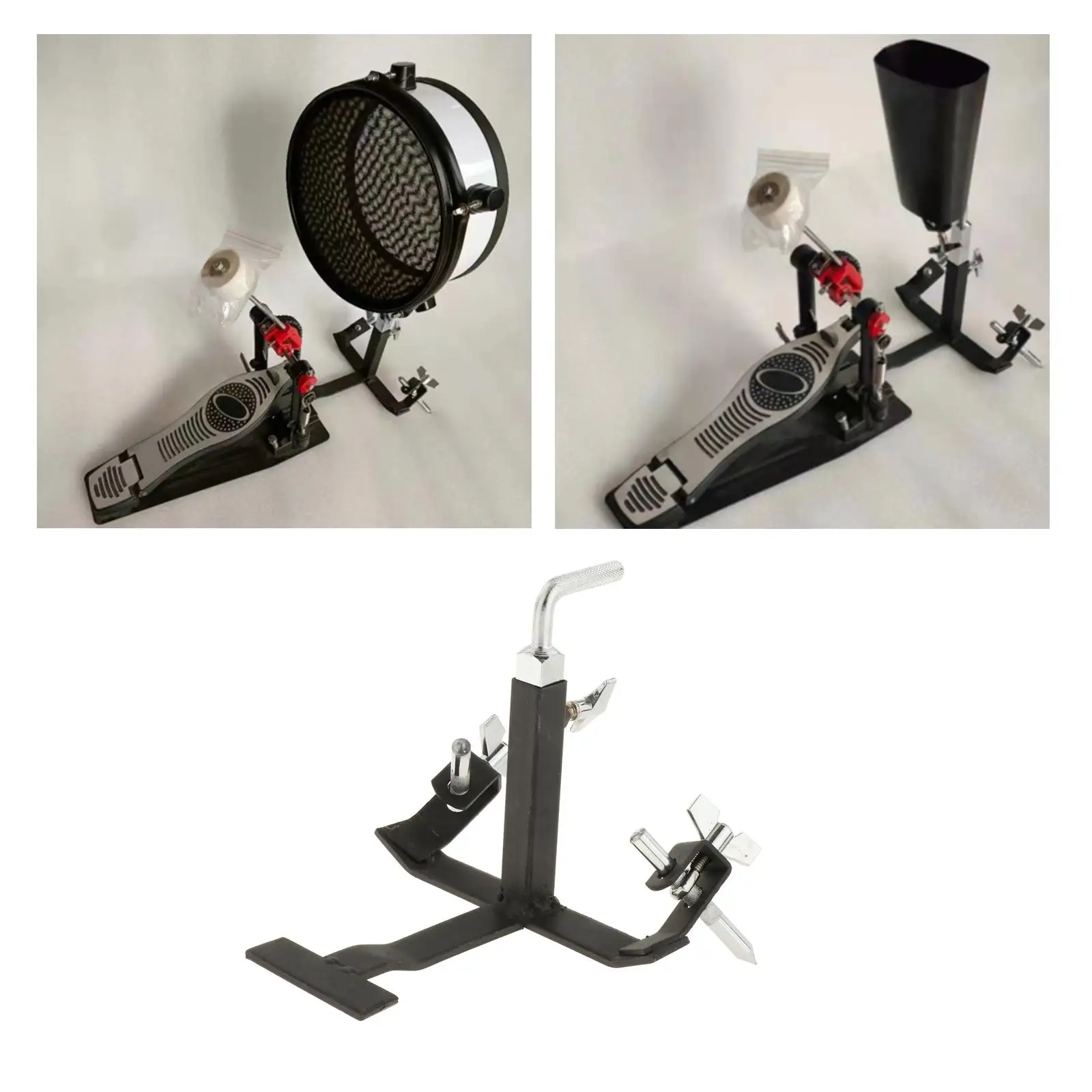Percussion Mount Bracket Adjustable Pedal Mountable Percussion Cow Drum