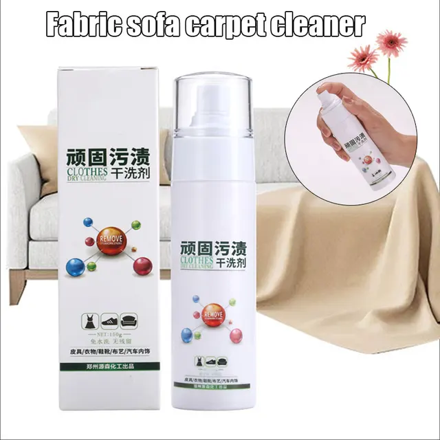 150ml Cleaner Sprayer Dry Cleaner Easily Remove Stubborn Stains on Shoes  Clothes Sofa Suitable for Family