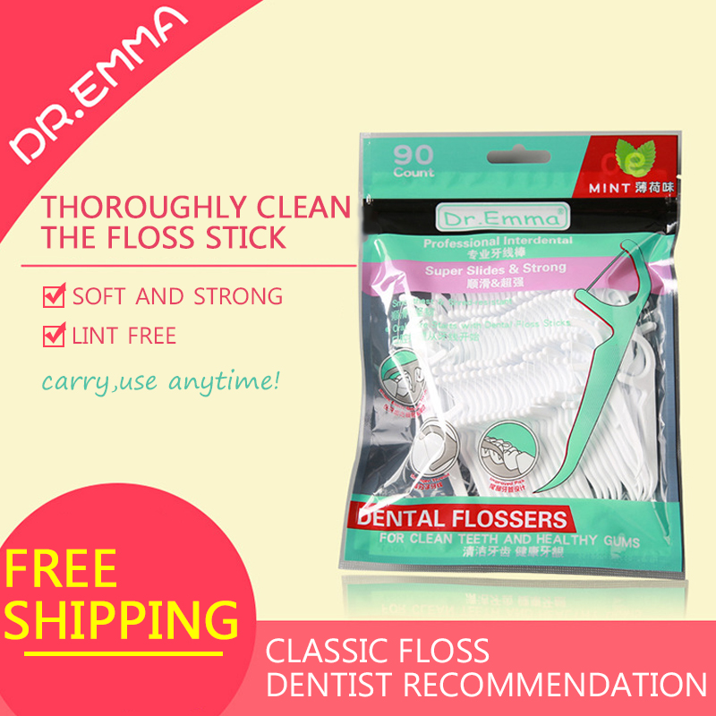 Best of 90pcs Polymer Dental Floss Mint Picks Ultra-fine Flat Line Bow Thread Toothpick Silk Stick Interdental Brush Clean Oral Care Reviews & Tips