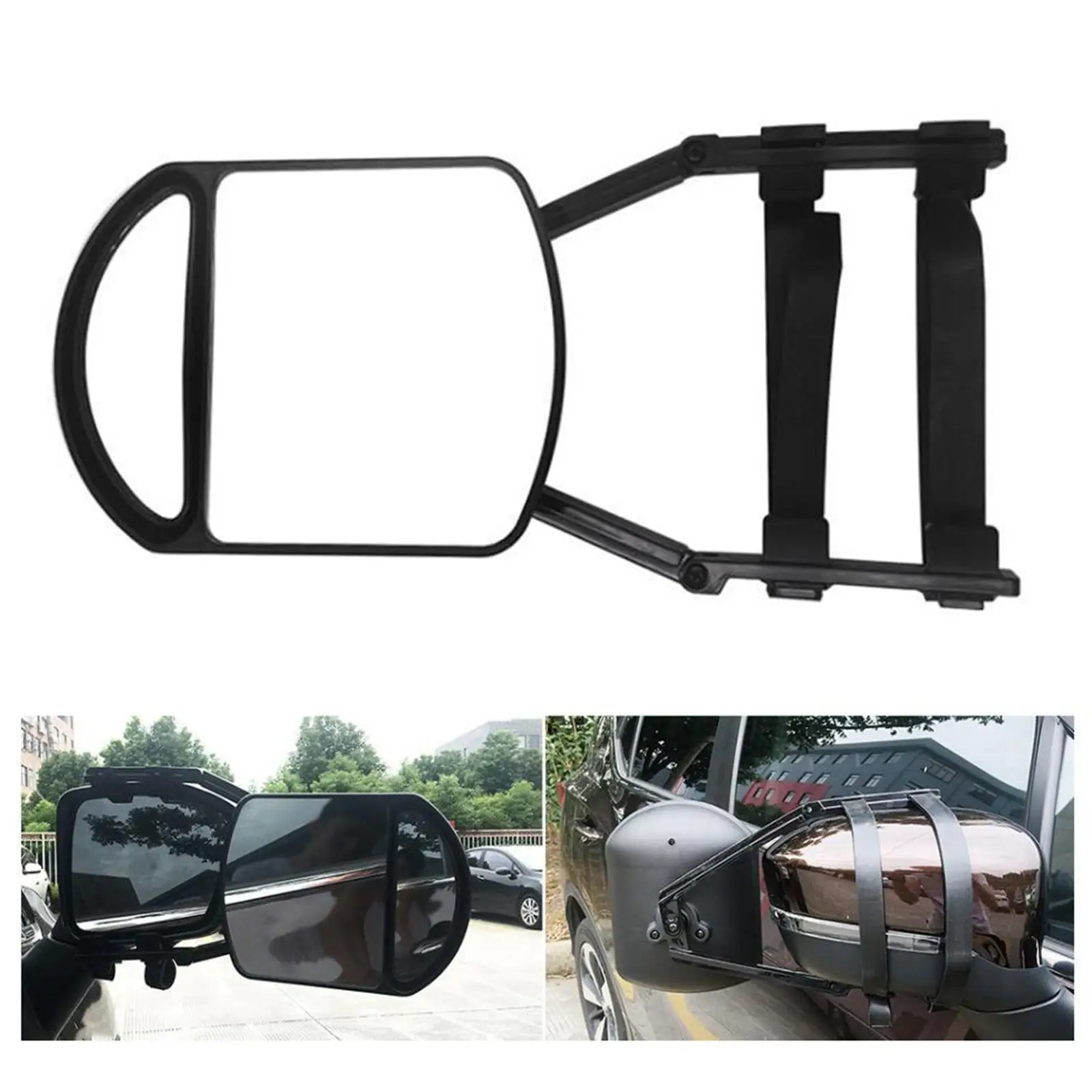 Clamp On Towing Mirror Extendable Fit for Truck SUV Van Trailer