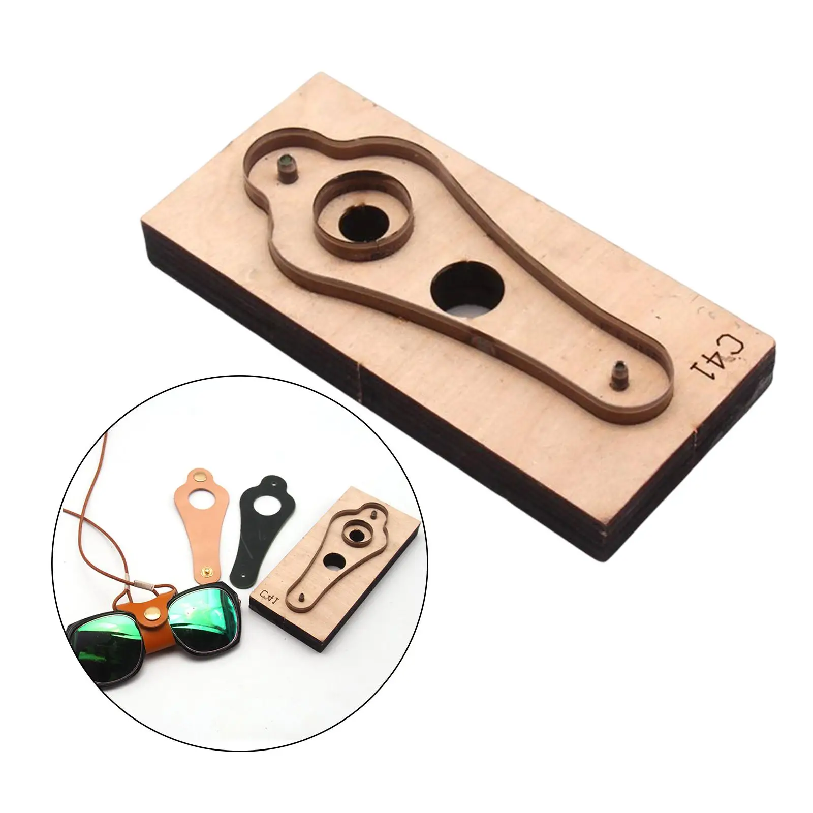 PU Leather Craft Cutting Die Mold Punching Tool Leathercrafts DIY Glasses Lanyard Buckle Hand Cutter Decorations Sharp for Home