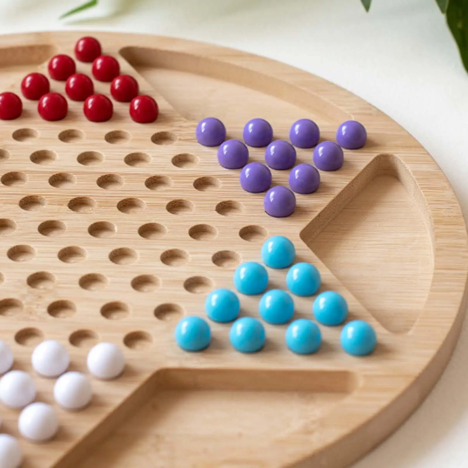 Chinese Checkers Game Set 29cm Family Board Game for Seniors Kids Boys Girls