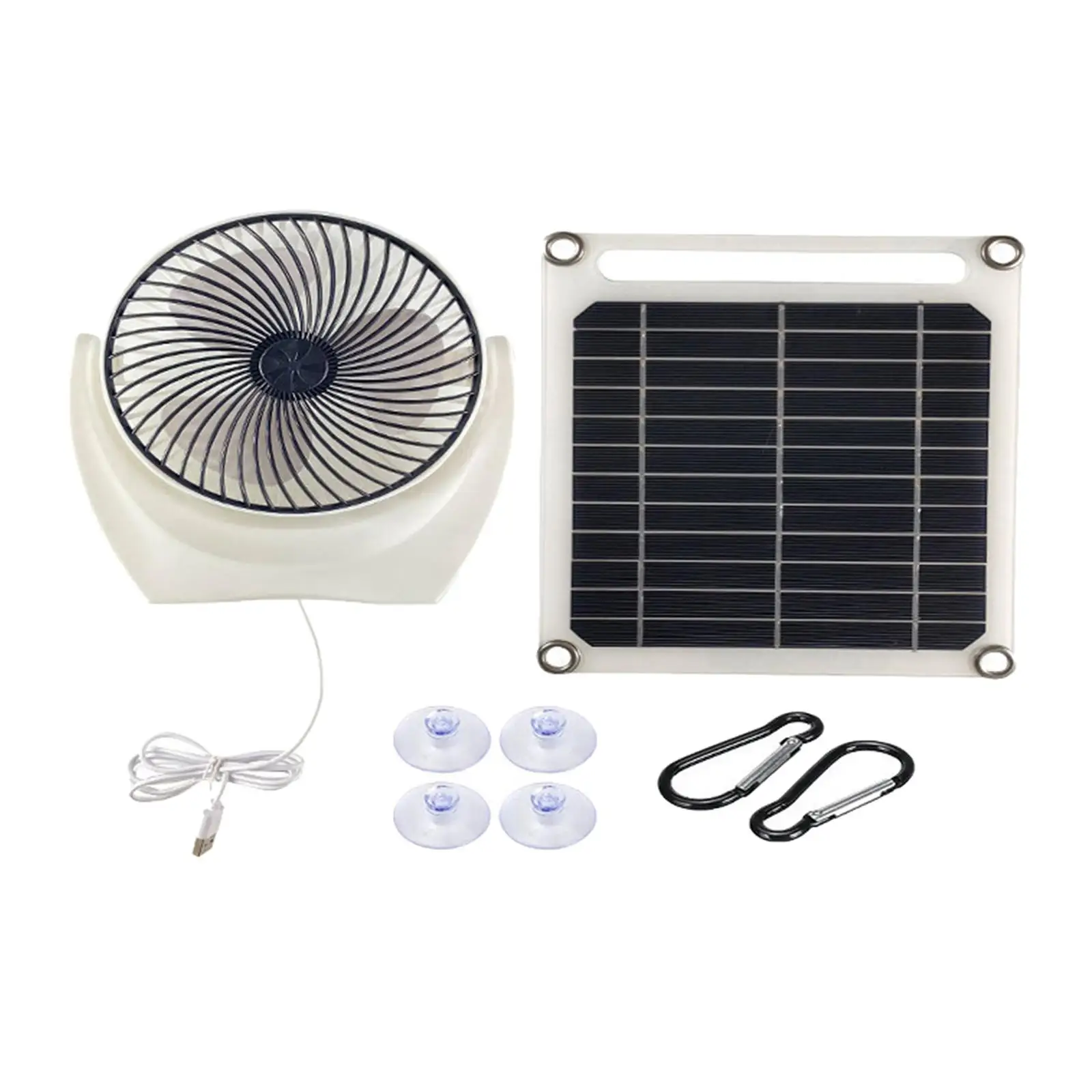 Solar Fan Greenhouse Fan ,Small Ventilator Air Extractor for Picnic, Office, Fishing,