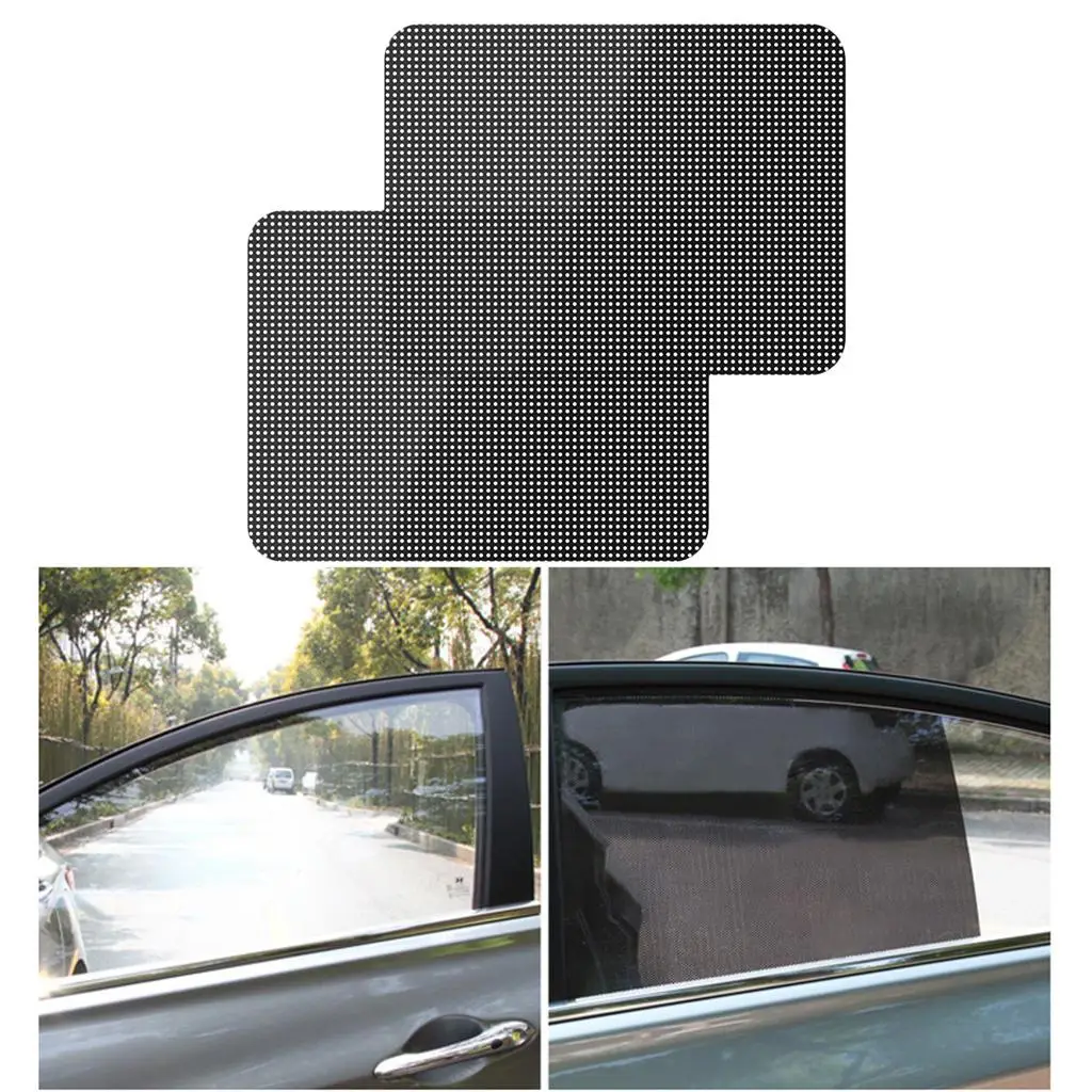 2x Car Auto Side Window Film Windshield Sun Shade Sticker PVC Protector