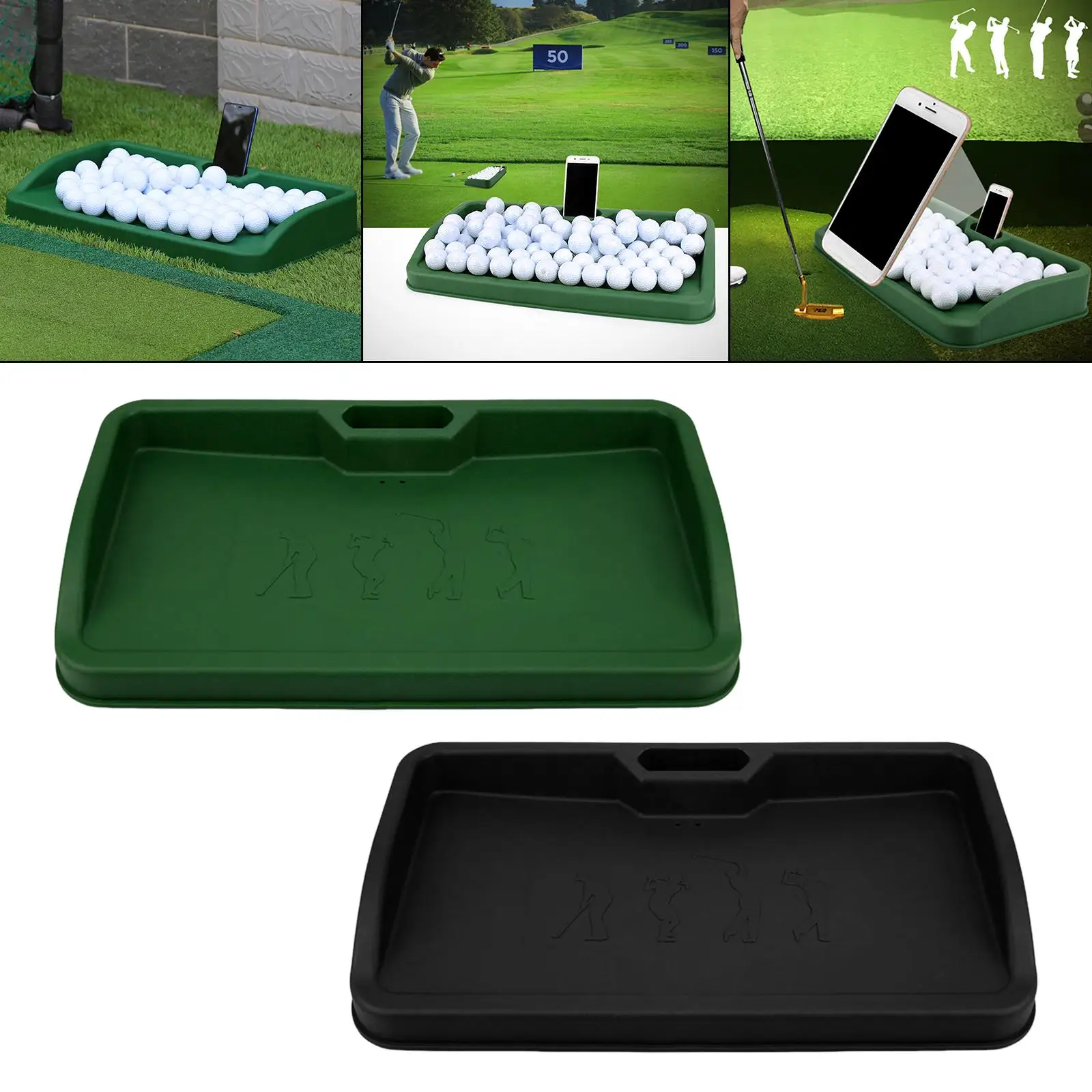 Soft Rubber Golf Ball Tray, Golfing Supplies Container Professional Heavy Duty