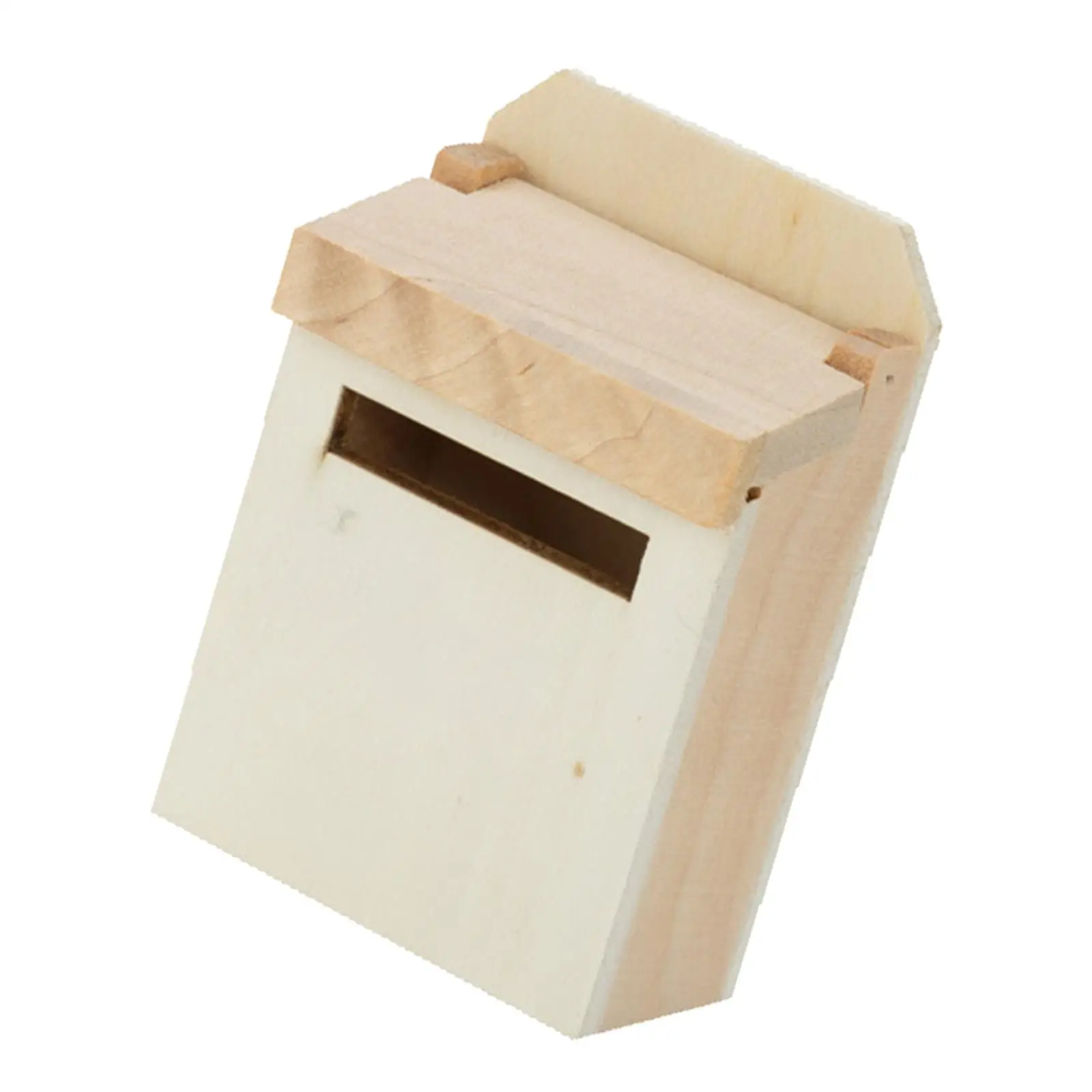 Wooden Mailbox Mail Box for 1:12 Dollhouse Playhouse Creative Toys Accessory