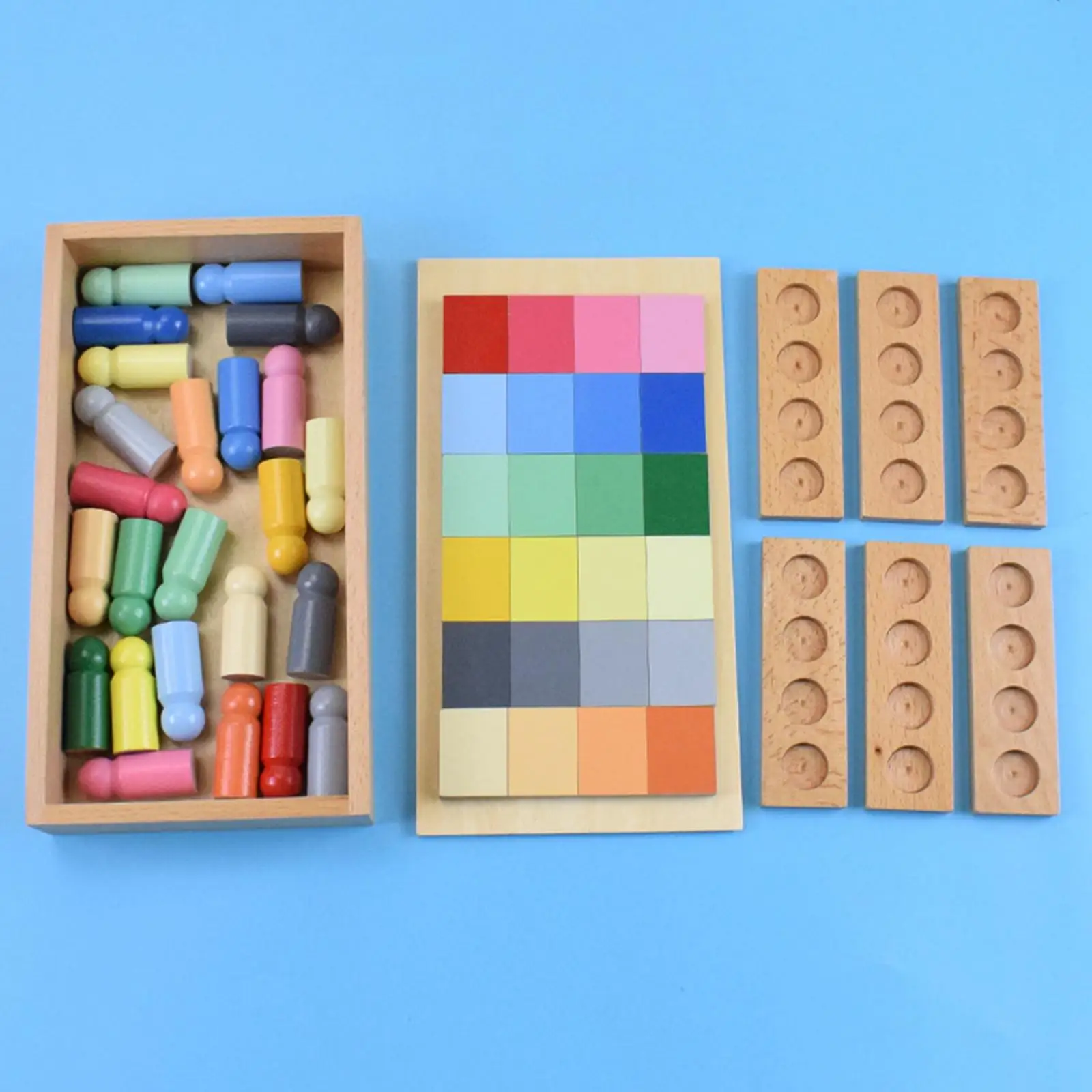 Sensorial Material Toy Color Tablets Wooden Preschool Equipment for Children