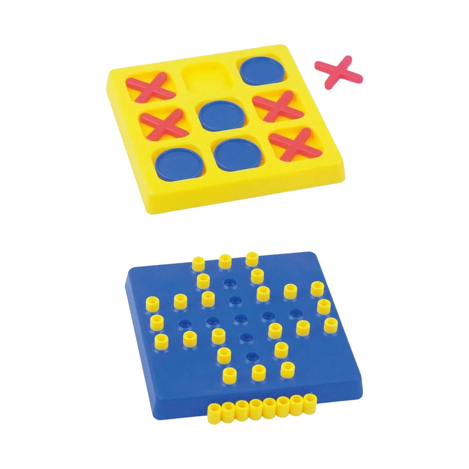 Tic TAC Toe Jump Marbles Intellectual Development Peg Solitaire Board Game for Backyard Entertainment Travel Children