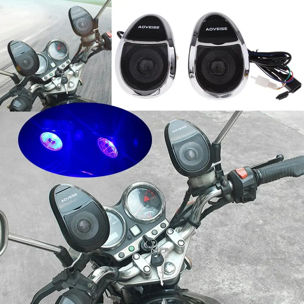 Motorcycle Side  Stereo Speakers Audio System MP3  USB