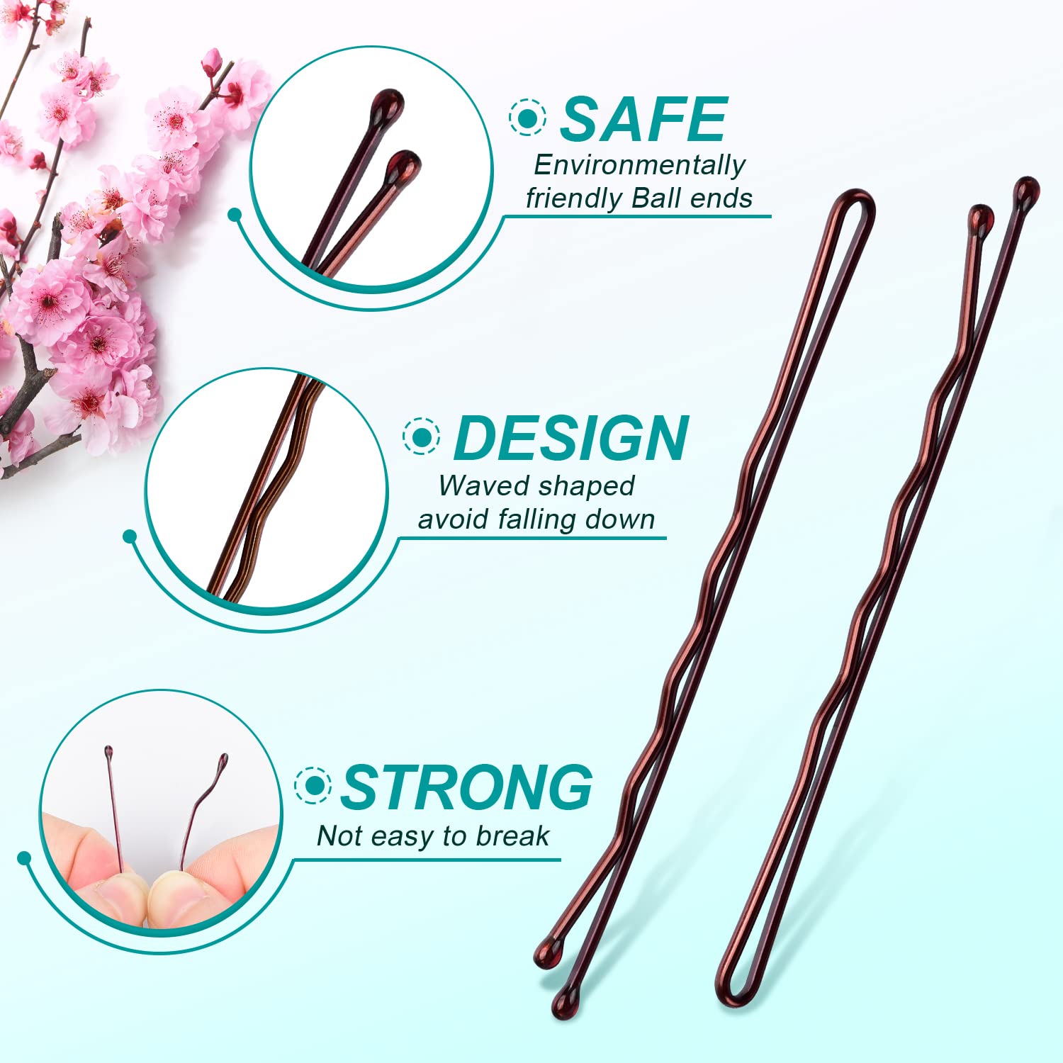 Best of 50 Packs Large Bobby Pins Brown 6CM Jumbo Hair Pins Brown Long Bobby Pins For Thick Hair For Women Girls Reviews & Tips - Image 4