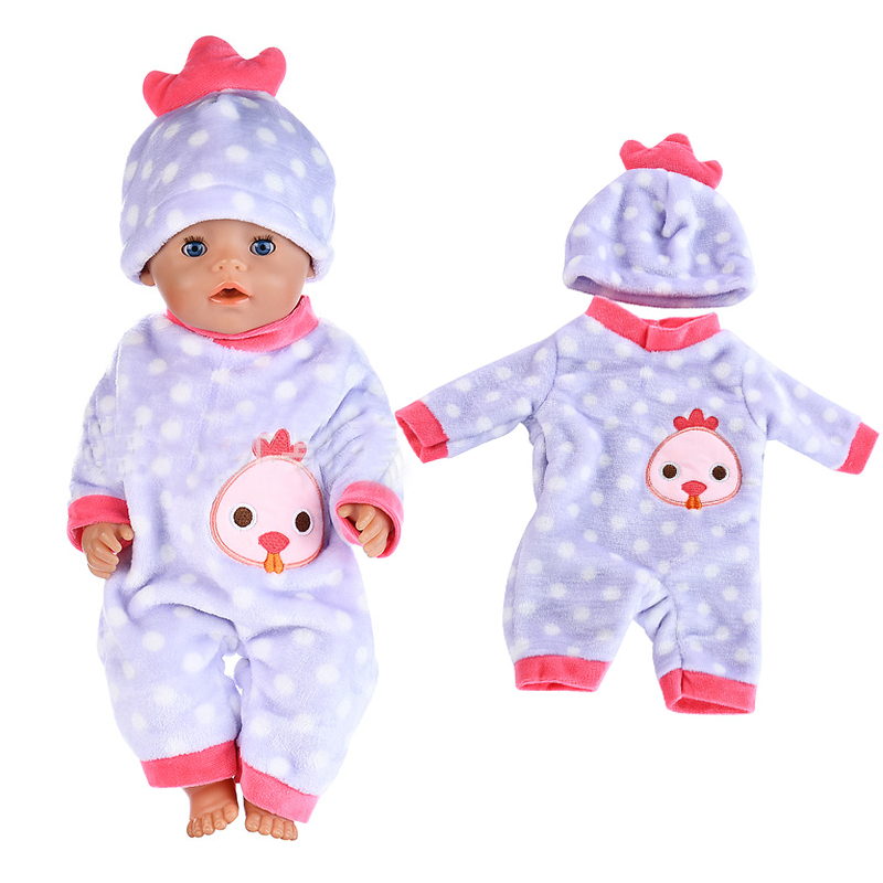 Doll Clothes for 43cm Baby New Born Doll Coat Unicorn Hoodie 17 Inch 18 Inch Baby Bona Doll Dress Christmas Toys Clothes