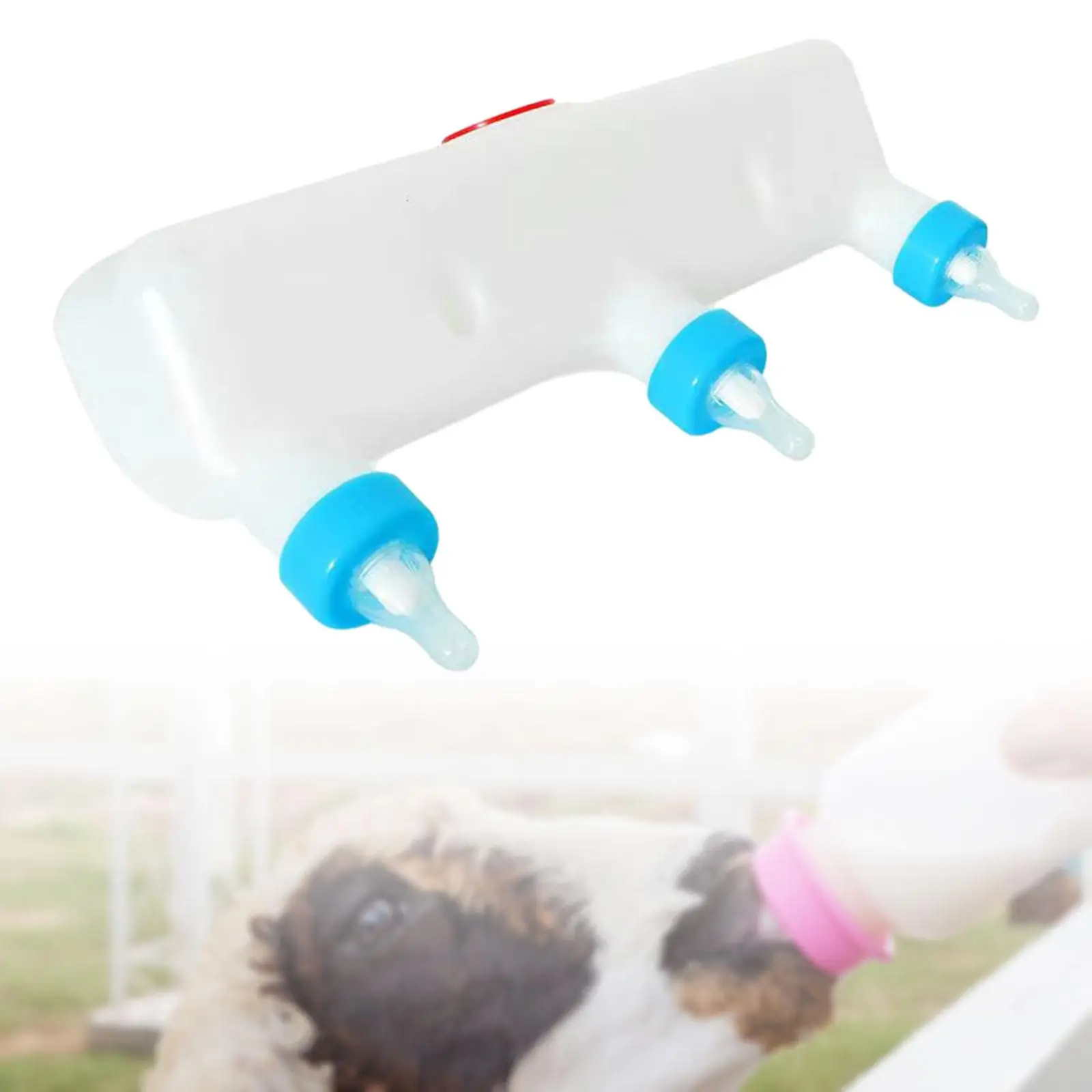 Puppy Feeder with 3 Nipples 105 oz Pet Drinking Supplies for Lamb Calf Pig