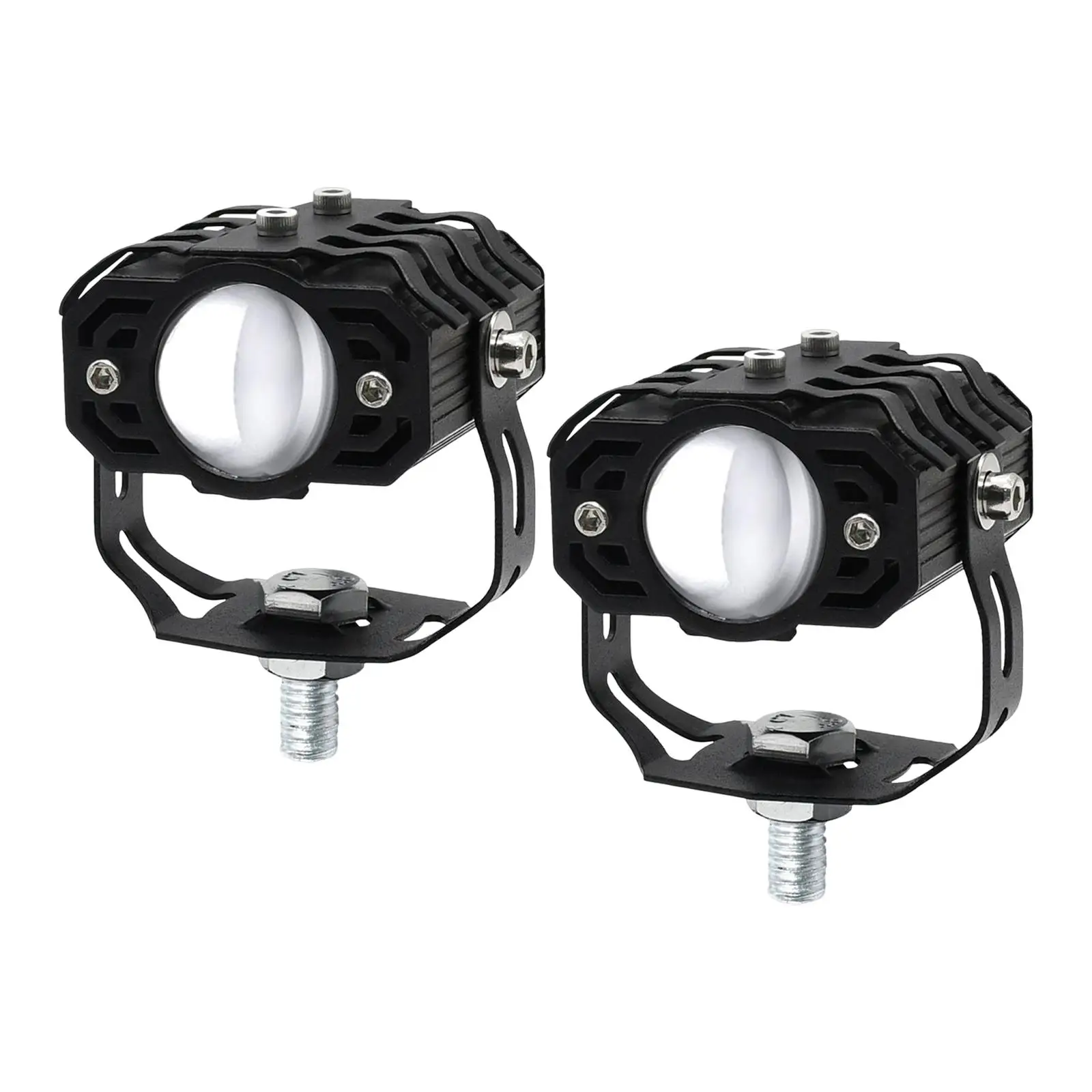 2x Motorcycle Auxiliary Driving Lights Spotlight LED Headlight for ATV