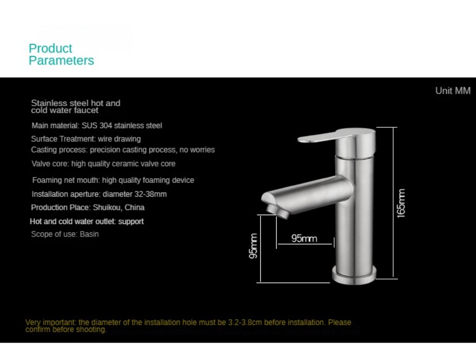 Title 4, Bathroom Basin Water Faucet Taps Waterfall Spou...