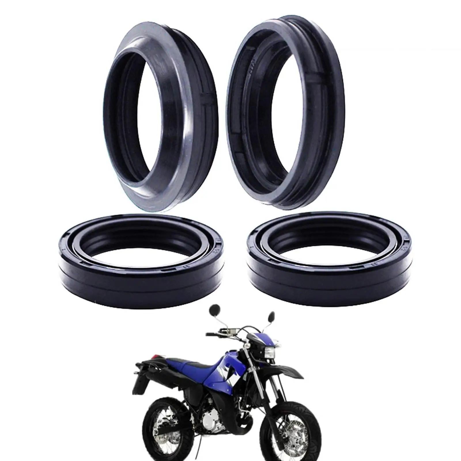 4x Motorcycle Front Fork Damper Oil Seal and Dust Seal Rubber 36x48x11mm for Yamaha XT 125 R Bra 2007 XT 125 x Bra 2007