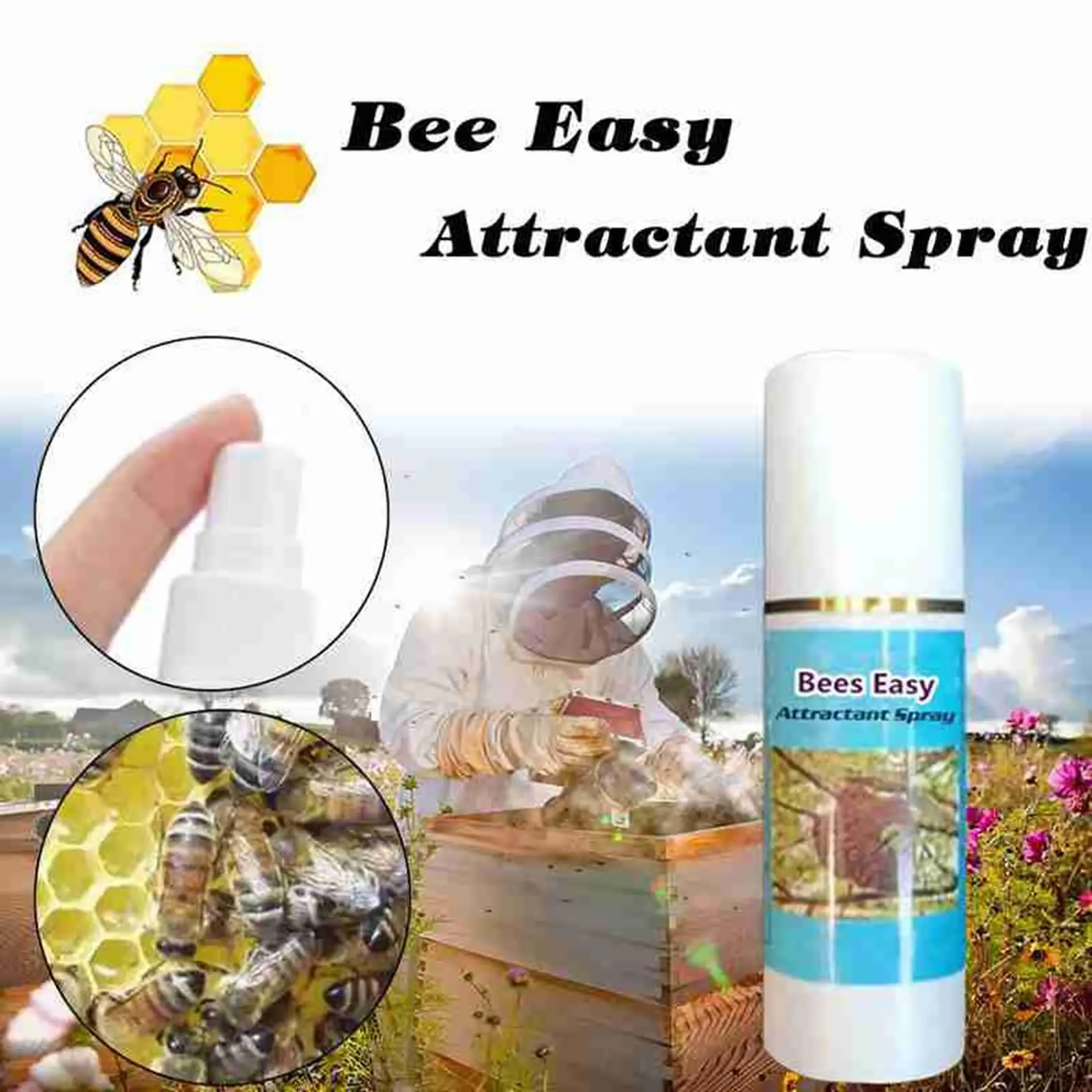 Bee Attractant Lure Swarms Bee Attract Stimulant Trapping Easy to Use Hornet Natural Bee House Trap Bait Swarm Lure for Outdoor