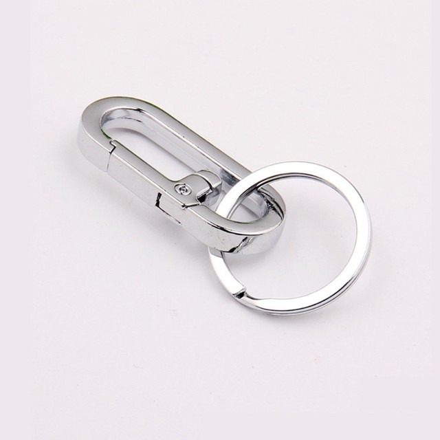 Durable Keychain Hook Stainless Steel Buckle Outdoor Carabiner Climbing  Tool Double Ring Car Fishing Keyring Брелок Для Ключей - Key Rings -  AliExpress