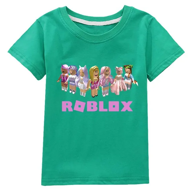 FNQKMLEP Roblox T-Shirt Creative Children's Wear Dress Shirts Short Sleeves  Bamboo Fiber Elastic Stretch T-Shirts Boys and Girls (Color : A02, Size :  130) : : Fashion