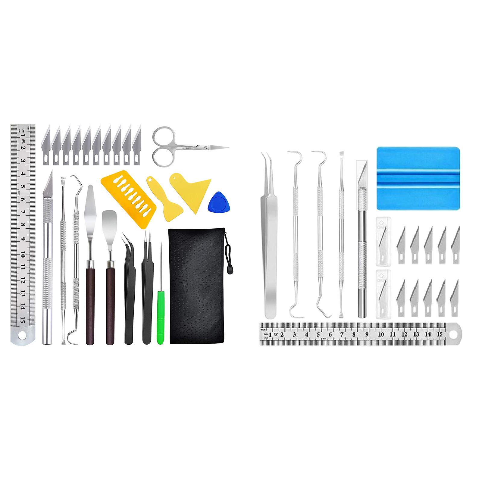 Set of 17/25 Precision Craft Vinyl Weeding Tools Set,Basic Vinyl Tool Kit for Silhouettes,Cameos, Lettering Arts Crafts Project