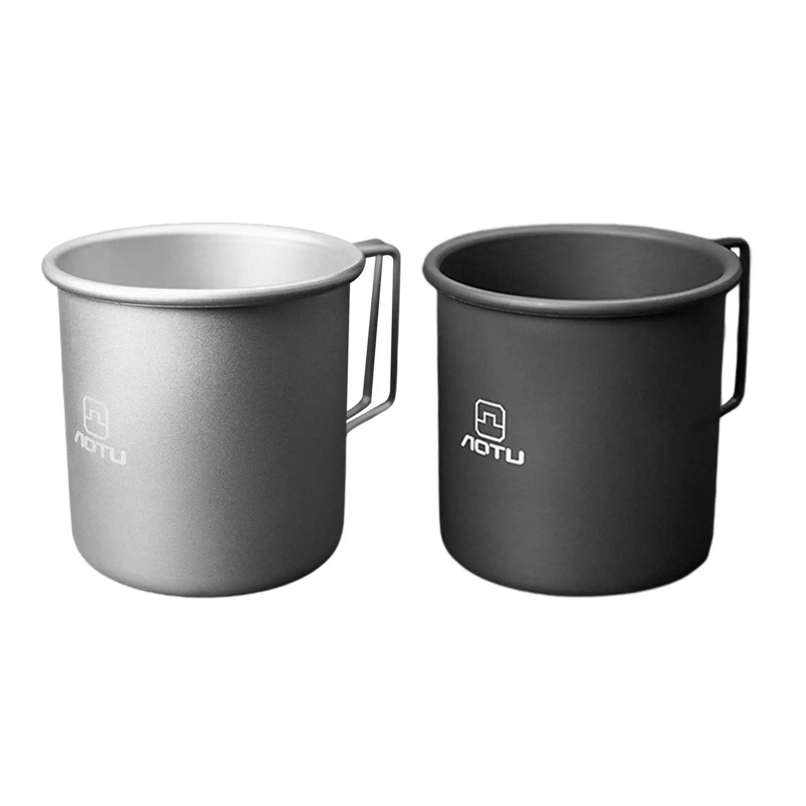 Outdoor Camping Cup Coffee Mug Folding Handle Tableware Lightweight 300ml Water Cup for Hiking Picnic Fishing Hunting Survival