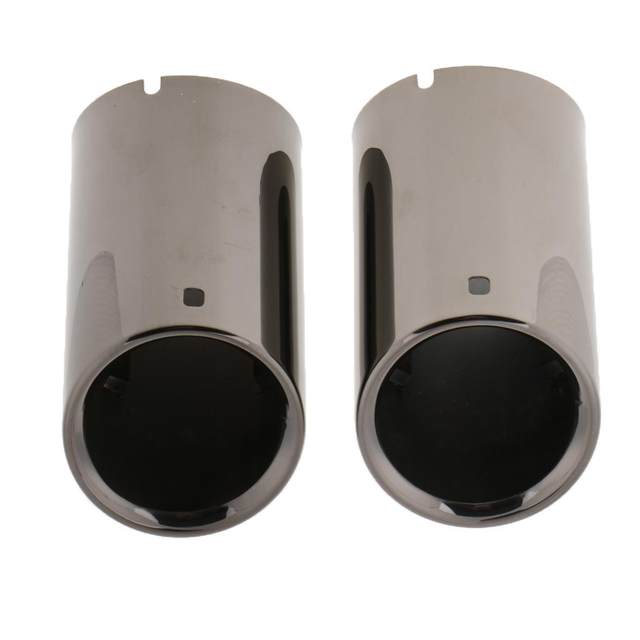 2PCS Stainless Steel  Exhaust Tips for bmw F10 F18 (Titanium Black)
