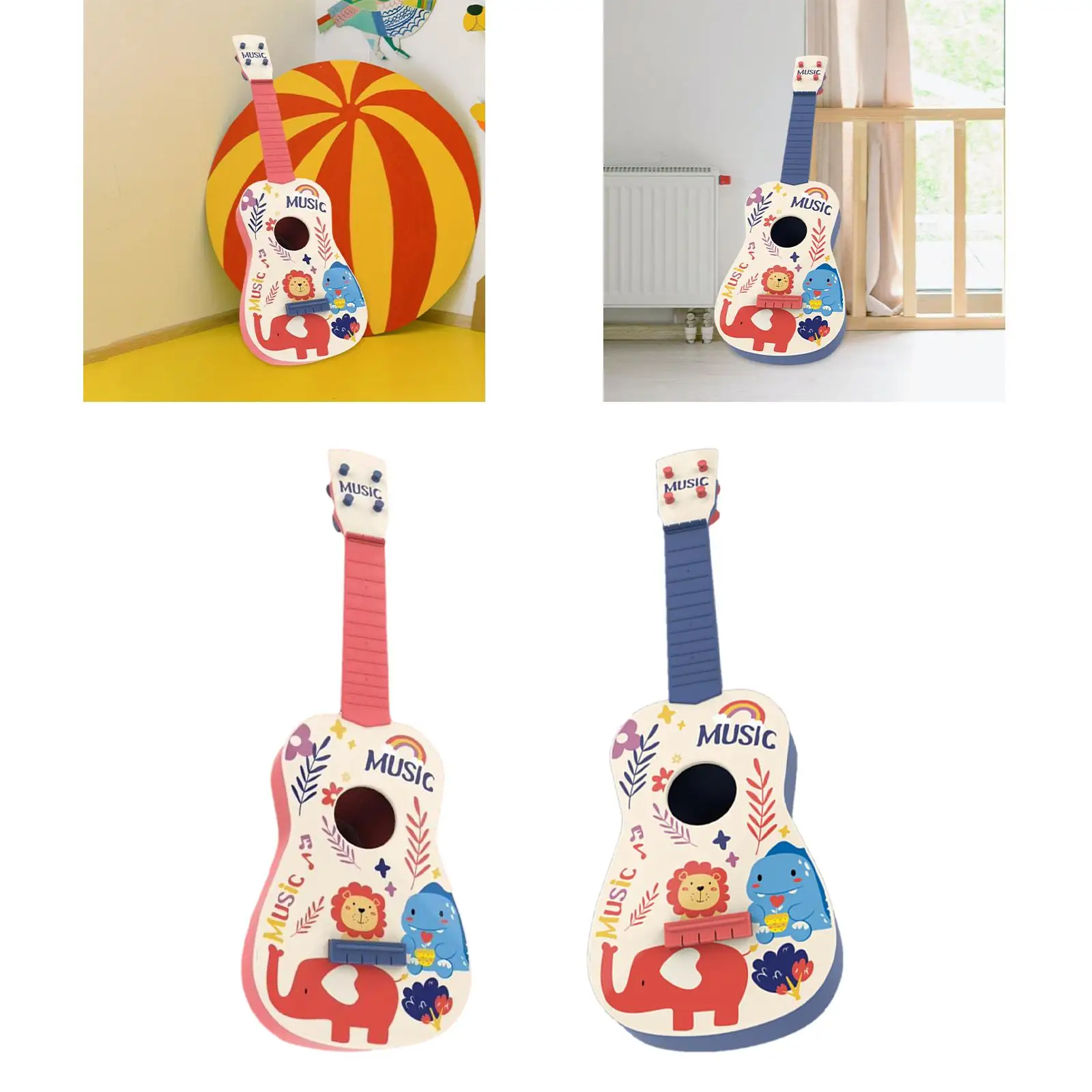 Kids Ukulele Mini Children Guitar Preschool Baby Toys Educational Instrument Toy for Holiday Party Favors Christmas Gift