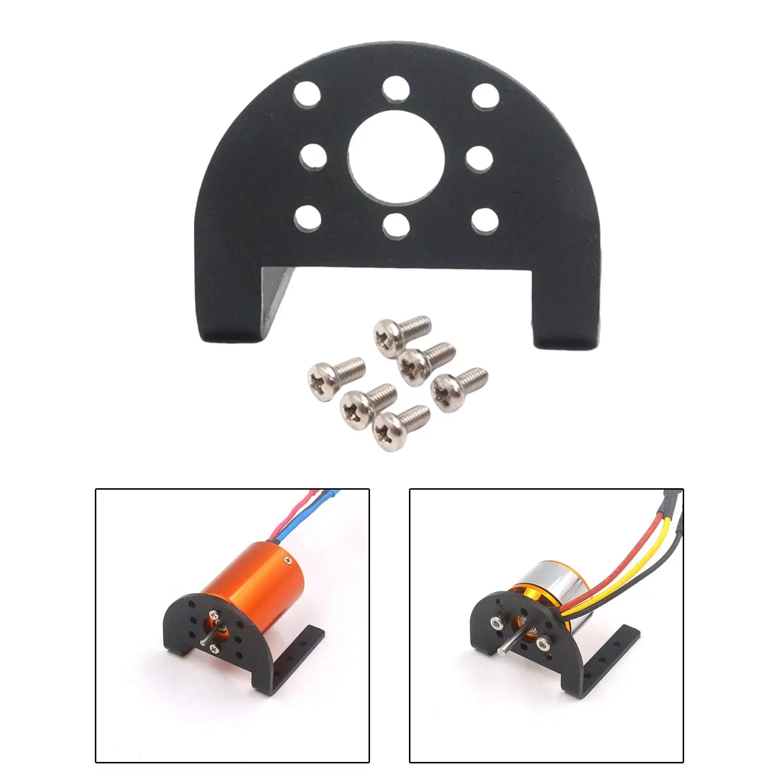 Metal Motor Mounting Holder Spare Parts with Matching M3 Screw RC motor base mounting for DIY Modified RC Car Vehicles Crawler
