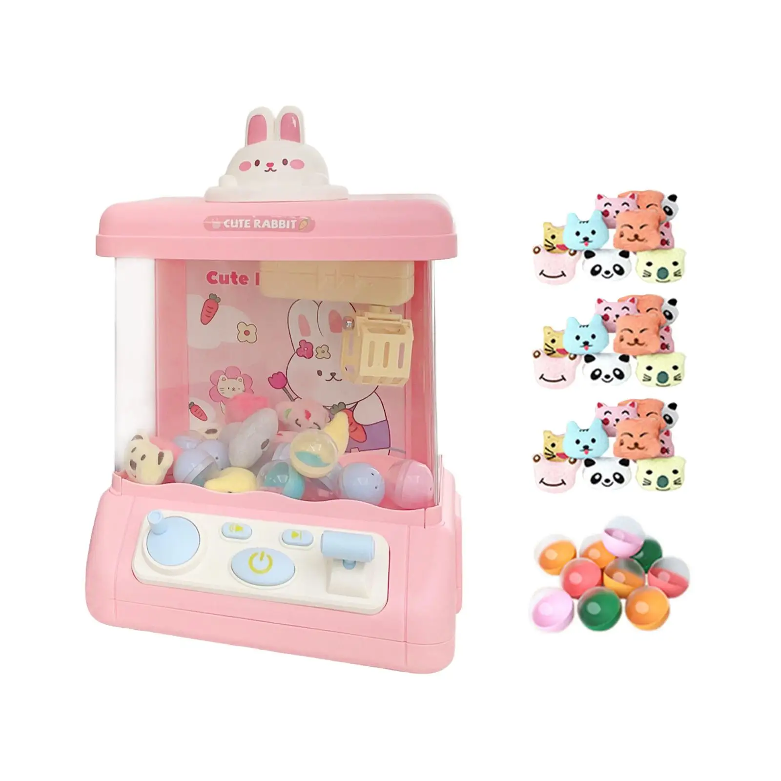 Claw Machine Toy Grabber Dispenser Arcade Game Mini Intelligent System Catching Doll Machine Crane Machines for Birthday Gifts
