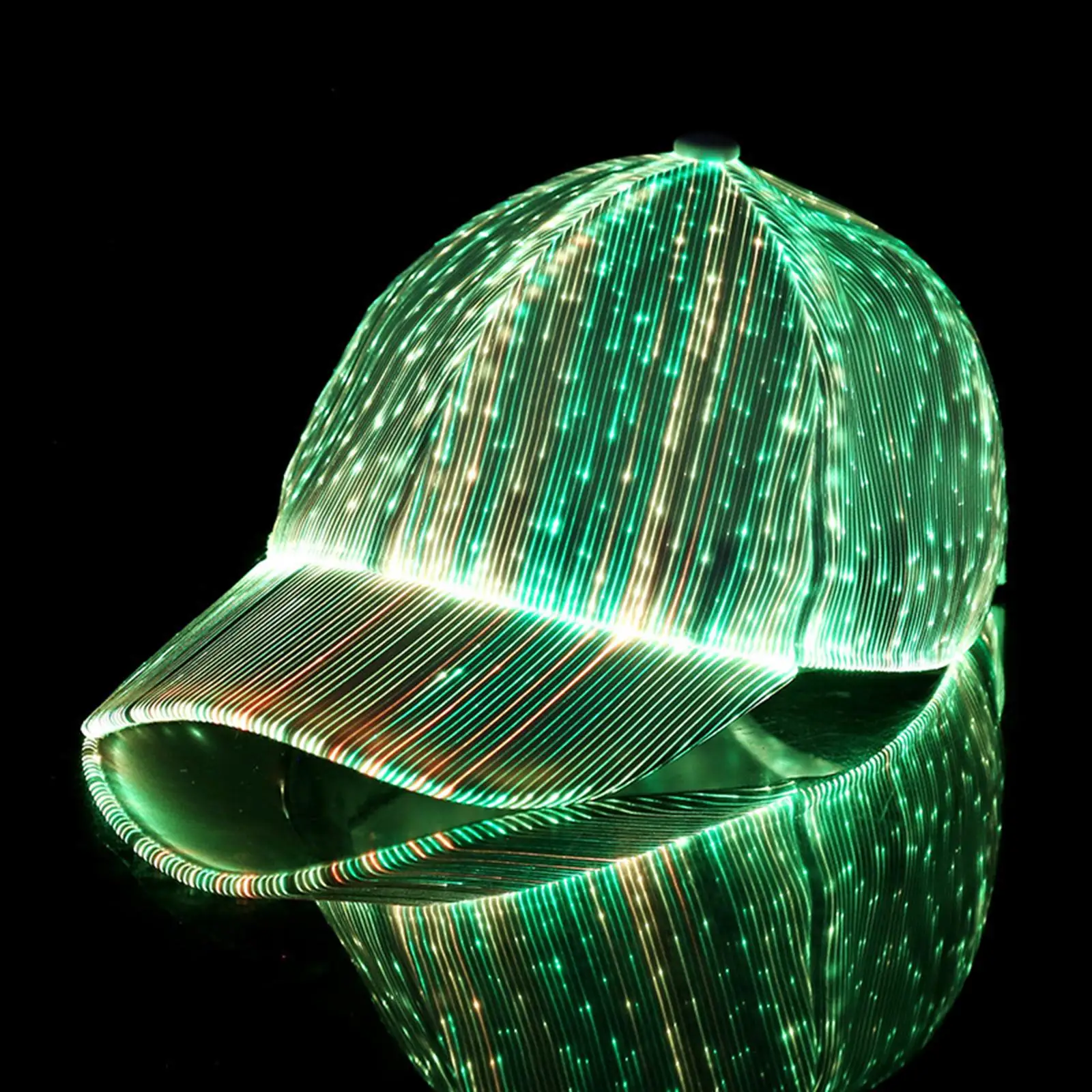 11 Color Flhing Led Fiber Optic Hat Night Light Ccert Glowing Hat Beball Caps